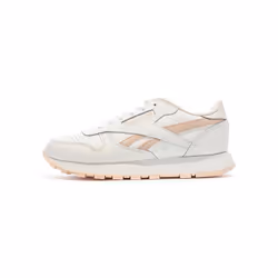 Baskets Blanches/Roses Femme Reebok Classic Leather