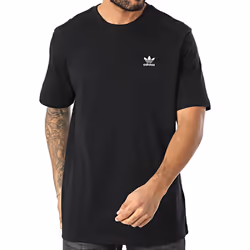 T-shirt boxy logo Trèfle avant et arrière Adicolor Classics en Noir - S