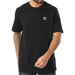 T-shirt boxy logo Trèfle avant et arrière Adicolor Classics en Noir - S