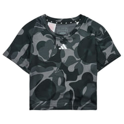T-shirt court imprimé de saison Essentials AEROREADY Enfants en Noir