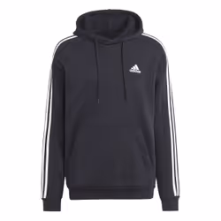 Sweat à Capuche Homme Adidas Essentials Fleece 3-Stripes Noir IB4028