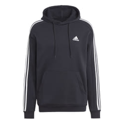 Sweat à Capuche Homme Adidas Essentials Fleece 3-Stripes Noir IB4028