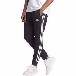Pantalon fuselé molleton 3 bandes Essentials en Noir