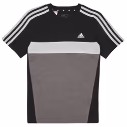 T-shirt coton Tiberio 3 bandes Colorblock Enfants en Noir