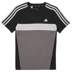 T-shirt coton Tiberio 3 bandes Colorblock Enfants en Noir