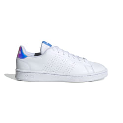 Baskets Blanches/Bleu Femme Adidas Advantage17