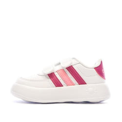 Baskets Blanc/Rose Enfant Adidas Advantage Cf I