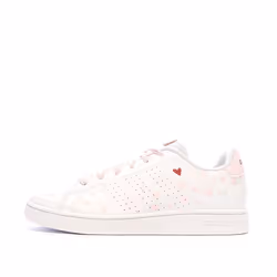 Baskets Fille - Adidas - Advantage IE0242 - Blanc/Rose - Cuir - Plat