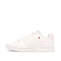 Baskets Fille - Adidas - Advantage IE0242 - Blanc/Rose - Cuir - Plat