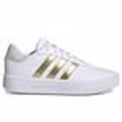 Chaussures Adidas Court Platform pour Femme - Blanc - Talon Plat - Lacets