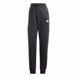 Pantalon ample molleton brodé en Noir