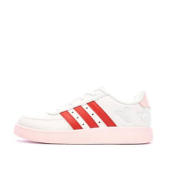 Baskets Rouges/Blanches Fille Adidas Breaknet 2.0