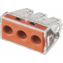 Borne de raccordement WAGO 773-173 flexible: - rigide: 2.5-6 mm² Nombre de pôles: 3 transparent rouge 5 pc(s)