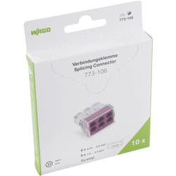 Wago - Borne de raccordement rigide: 0.75-2.5 mm² Nombre de pôles: 6 10 pc(s) transparent, orange S811262