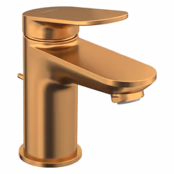 Avantages du mitigeur lavabo Design Élégant : La finition bronze brossé et la forme ronde apportent une touche de sophisticat ...