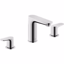 Duravit Wave 1x robinetterie de lavabo à 3 trous 3 poignées Garniture de vidage avec tirette pour ouvrir et fermer facilement ...