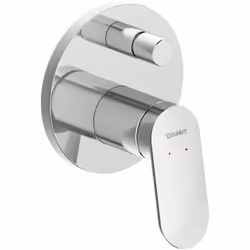 Mitigeur de douche encastré finition : chrome commande à levier montage encastré cartouche céramique rosace de recouvrement r ...