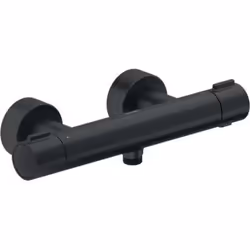 Mitigeur thermostatique de douche couleur : noir mat installation : murale largeur du mitigeur : 303 mm entraxe : 150±15 mm c ...