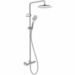 Le set de douche comprend : mitigeur thermostatique mural couleur : chrome cartouche thermostatique arrêt de sécurité à 38 °C ...