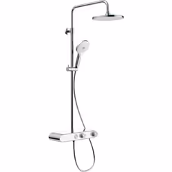 Systèmes de douche Duravit 1 x système de douche Shelf 1050 3 poignées Taille du raccord d'eau : DN15 En applique - montage m ...