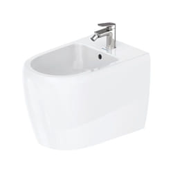 Duravit - Qatego Bidet au sol, 1 trou de robinetterie, avec
