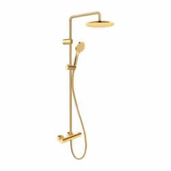 Avantages de la colonne de douche Design élégant : La finition doré poli apporte une touche de modernité à votre salle de bai ...