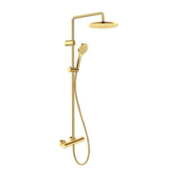 Colonne de douche thermostatique Duravit MinusFlow doré poli