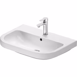Duravit D-Code 1 x lavabo Suspendu au mur avec trou de robinetterie, avec trop-plein avec plage de robinetterie Dimensions (L ...