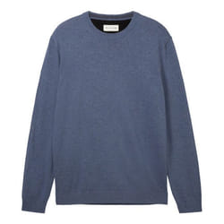 Pull Tom Tailor Coton coton avec manches longues et col rond indigo