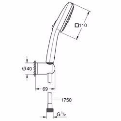 GROHE Vitalio Comfort 110 système de douche Noir - Vue supplémentaire 4