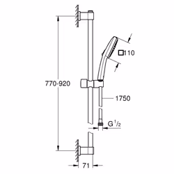 GROHE Vitalio Comfort 110 système de douche Noir - Vue supplémentaire 4