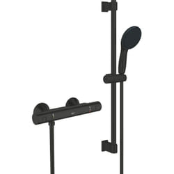 Set de douche avec thermostat, noir mat Grohe 345972431