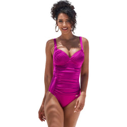 Lascana - Maillot de bain une pièce amincissant Riviera - GOA238L - Maillots de bain 1 pièce - Magenta - 42B