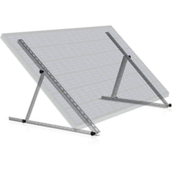 Support de panneau solaire en aluminium Zelsius de 0 à 90 degrés, pour un panneau, barre de support 114 cm