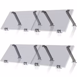 Support de panneau solaire universel Zelsius, angle réglable, kit de montage en aluminium pour quatre panneaux Le support de  ...