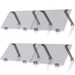 Support de panneau solaire universel Zelsius angle réglable, kit de montage en aluminium pour quatre panneaux