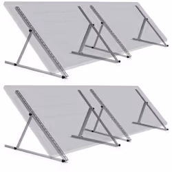 Support de panneau solaire Zelsius en aluminium, de 0 à 90 degrés, pour quatre panneaux, barre de support 114 cm. Le support  ...