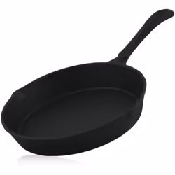 BBQ-Toro Poêle en fonte | Ø 20 cm | pré-cullottée | Poêle en fonte avec deux becs verseurs, poêle à manche La poêle en fonte  ...