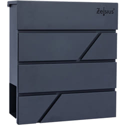 Zelsius - Boîte aux lettres Celsius Straight avec compartiment pour les journaux, effet soft-close intégré RAL7016 anthracite