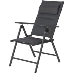 Campfeuer - chaise de camping, anthracite, réglable en 7 positions, chaise de jardin Outdoor à haut dossier