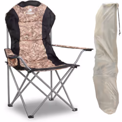CampFeuer chaise de camping pliante, camouflage, chaise de pêche avec porte-gobelet, chaise pliante, chaise de pêche La chais ...