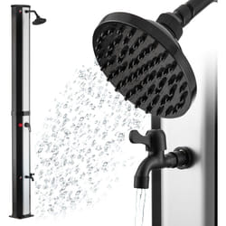 Douche solaire Celsius Melton 60 litres Noir, argent Avec robinet et douche de pied jusqu'à 60°C max.