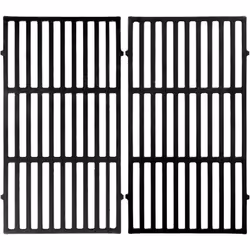 BBQ-Toro grille de cuisson en fonte 26 x 44,5 cm, 2 pièces, grille en fonte, grille de remplacement, grille de barbecue, acce ...