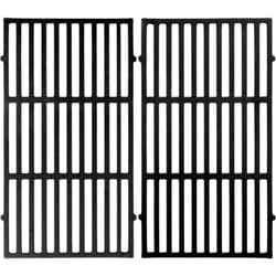 Bbq-toro - grille de cuisson en fonte 26 x 44,5 cm, 2 pièces, grille en fonte, grille de remplacement, grille de barbecue, accessoire de barbecue
