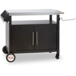 Bbq-toro - Chariot de barbecue 103,5 x 59 x 81 cm, argent/noir Table de barbecue avec grande surface de travail