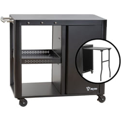 Bbq-toro - Chariot de barbecue 95 x 50 x 80 cm, noir Table de barbecue avec grande surface de travail, table de service pour barbecue