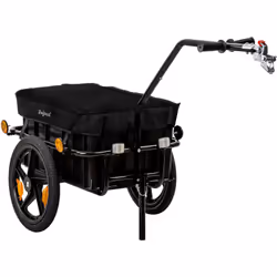 Zelsius Remorque pour vélo avec housse, noir, chariot de transport, chariot pour vélo, remorque pour vélo La remorque à vélo ...