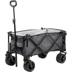 Zelsius - Bollerwagen pliable, gris, chariot de transport, chariot de plage, chariot à main, chariot pliable
