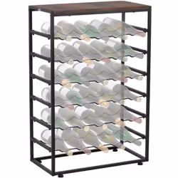 Rack à vin Zelsius pour 30 bouteilles de vin, casier à bouteilles avec étagère, support pour le vin Le support à vin Zelsius ...