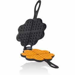 BBQ-Toro gaufrier en forme de cœur, gaufrier, gaufres en forme de cœur double moule en fonte, noir Le gaufrier double de BBQ- ...